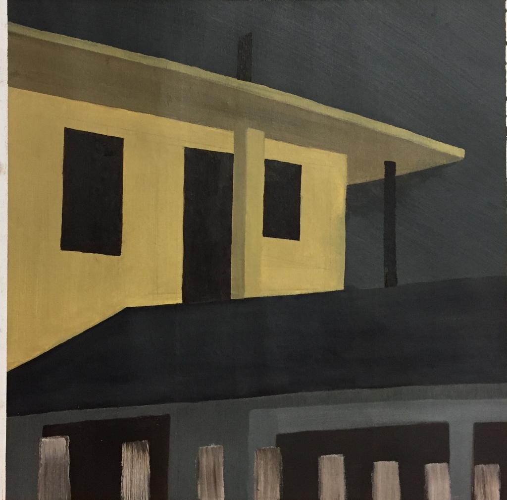 Yellow house facade painting