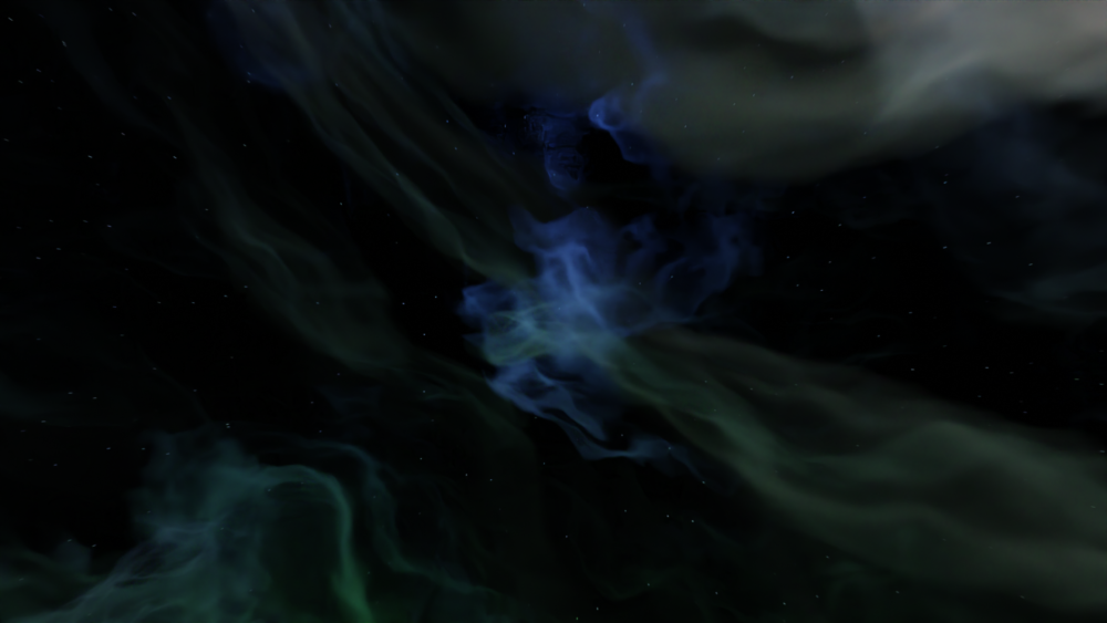 Celestial Bodies paintings presented inside a digital environment