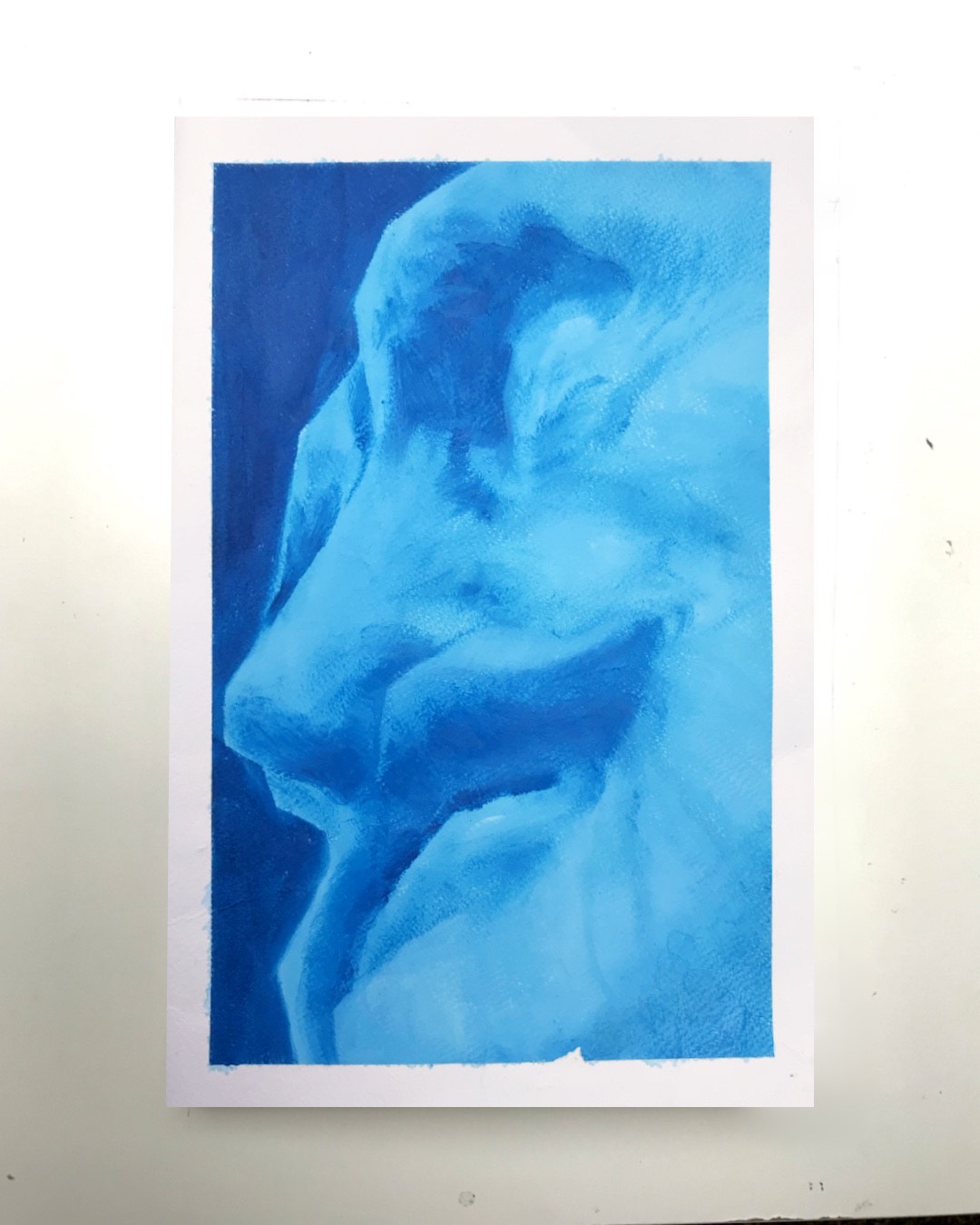 Blue figure from the Celestial Bodies painting series