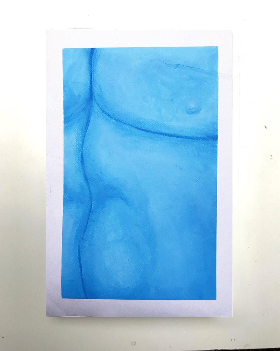 Blue body fragment from the Celestial Bodies painting series